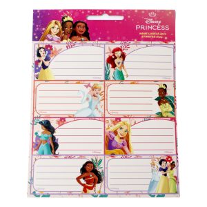 Disney Princess våranteckningsetiketter, 16-pack