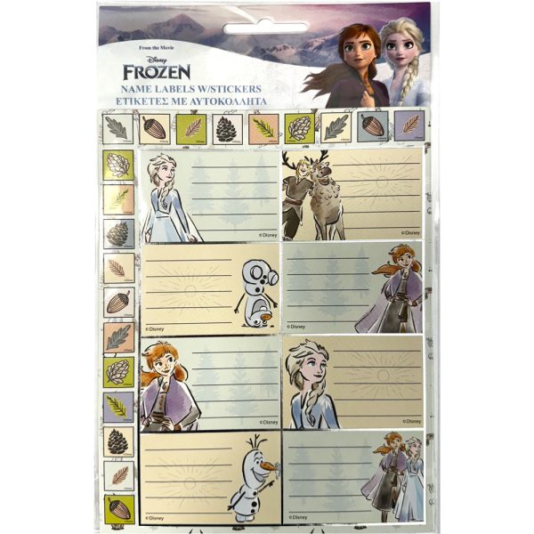 Disney Frozen anteckningsetiketter med klistermärken, 16-pack