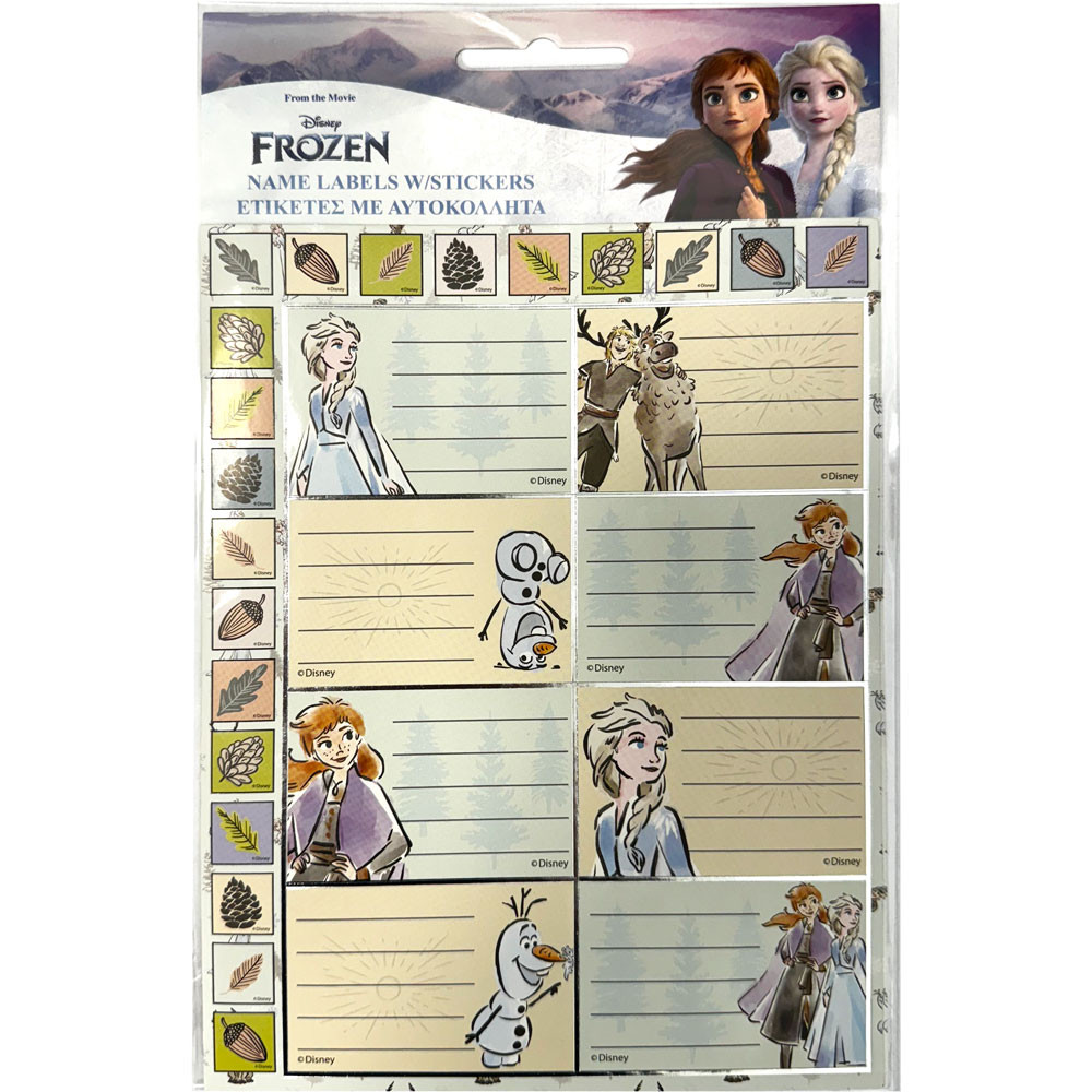 Disney Frozen anteckningsetiketter med klistermärken, 16-pack