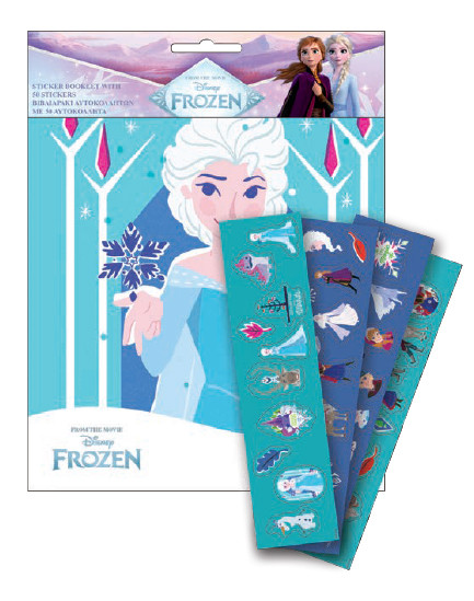Disney Frozen klistermärkesalbum med 50 klistermärken