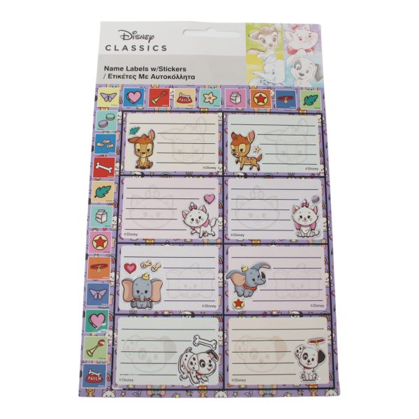 Disney Classics Babies anteckningsetiketter med klistermärken, 16-pack