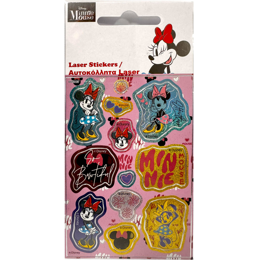 Disney Mimmi Pigg Bowtiful hologramklistermärkeset 8x17 cm
