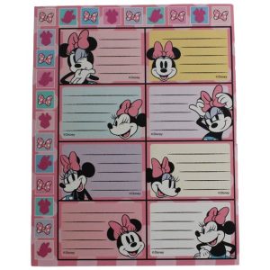 Disney Mimmi Pigg anteckningsetikett med klistermärken, 16 st