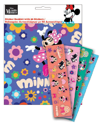 Disney Mimmi Pigg klistermärkesalbum med 50 klistermärken