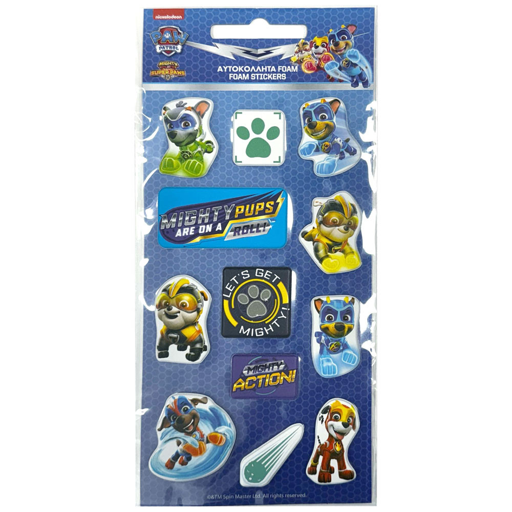 Paw Patrol Knights uppblåsbara skumklistermärken