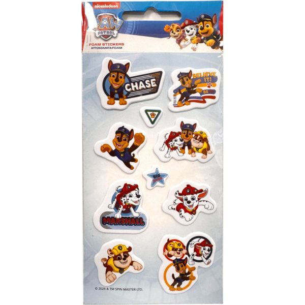 Paw Patrol Skumstickers Set 10 x 21 cm