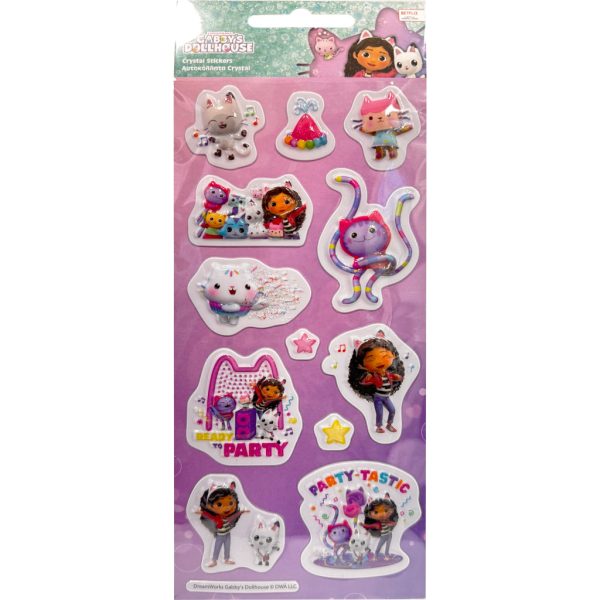 Gabbys Dockskåp Party bubbelfolie 3D klistermärken 10x25 cm