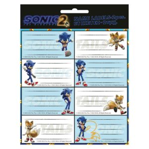 Sonic the Hedgehog anteckningsetiketter 16 st
