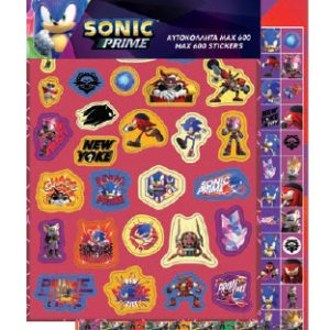 Sonic the Hedgehog klistermärkesset med 600 delar