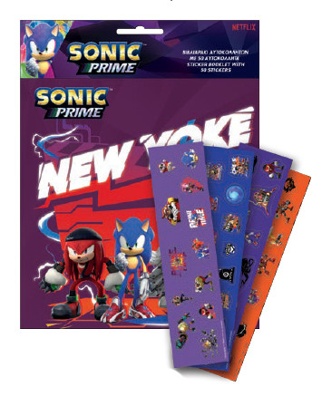 Sonic the Hedgehog klistermärkesalbum med 50 klistermärken