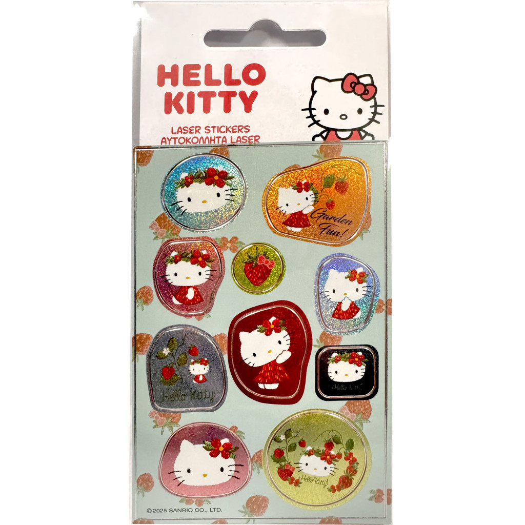 Hello Kitty Garden holografiskt klistermärkesset