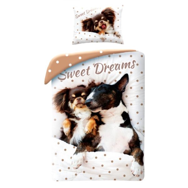 Animals Sweet Dreams Hundbäddset 140×200 cm, 70×90 cm