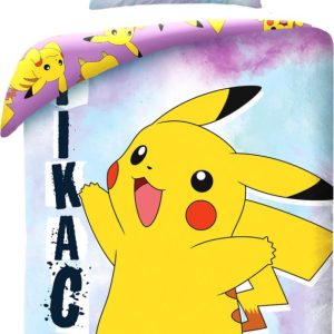 Pokémon bäddset med tie-dye, 140×200 cm och 70×90 cm