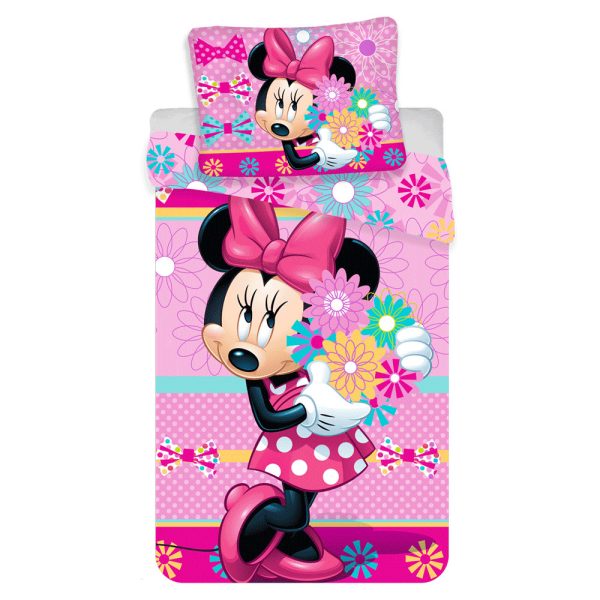 Disney Mimmi Pigg Bouquet påslakanset 140×200 cm, 70×90 cm