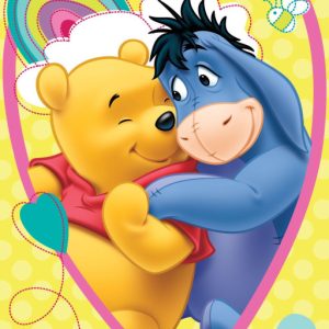 Disney Winnie the Pooh Smile badhandduk, strandhandduk 70x140 cm