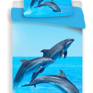 Dolphin Trio Påslakanset 140×200 cm, 70×90 cm mikrofiber