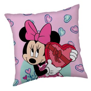 Disney Mimmi Pigg lila sammetsöverdrag 40x40 cm