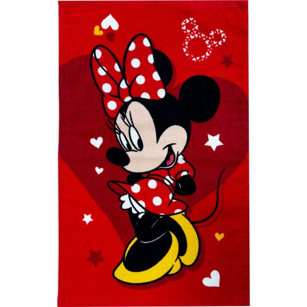Disney Minnie handduk 30x50 cm röd