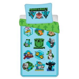 Minecraft Icons påslakan 140×200 cm, örngott 70×90 cm