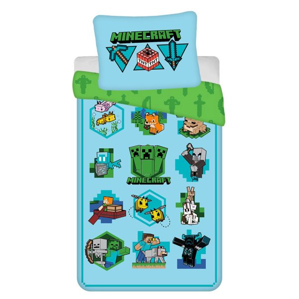 Minecraft Icons påslakan 140×200 cm, örngott 70×90 cm