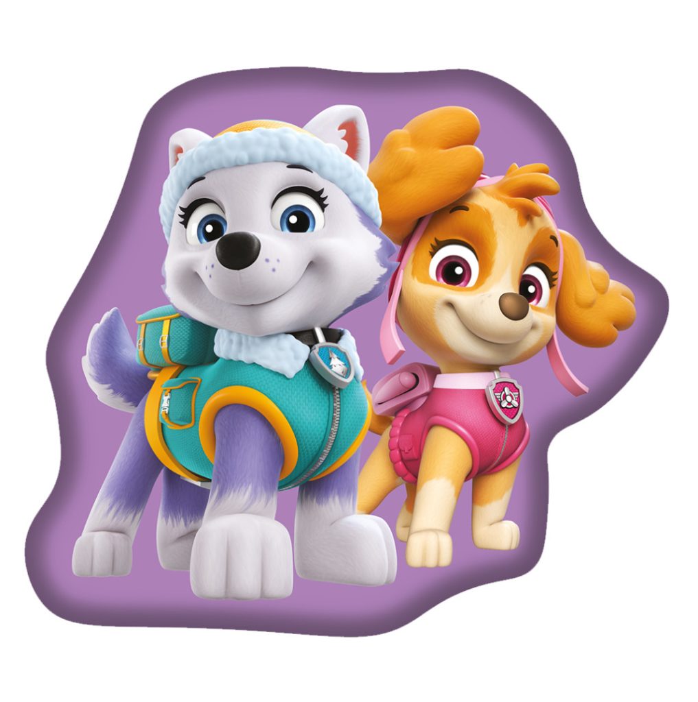 Paw Patrol lila dekorationskudde 35 cm