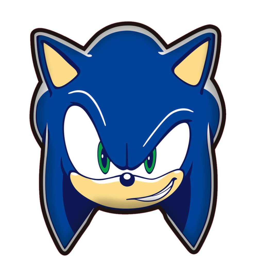 Sonic the Hedgehog dekorativ kudde i form av Smirk, 29x35 cm