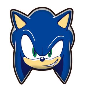 Sonic the Hedgehog dekorativ kudde i form av Smirk, 29x35 cm