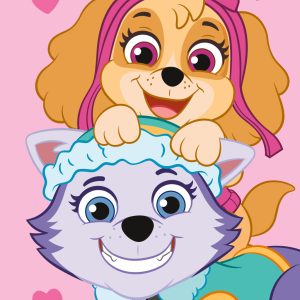 Paw Patrol rosa fleecefilt 100x150 cm