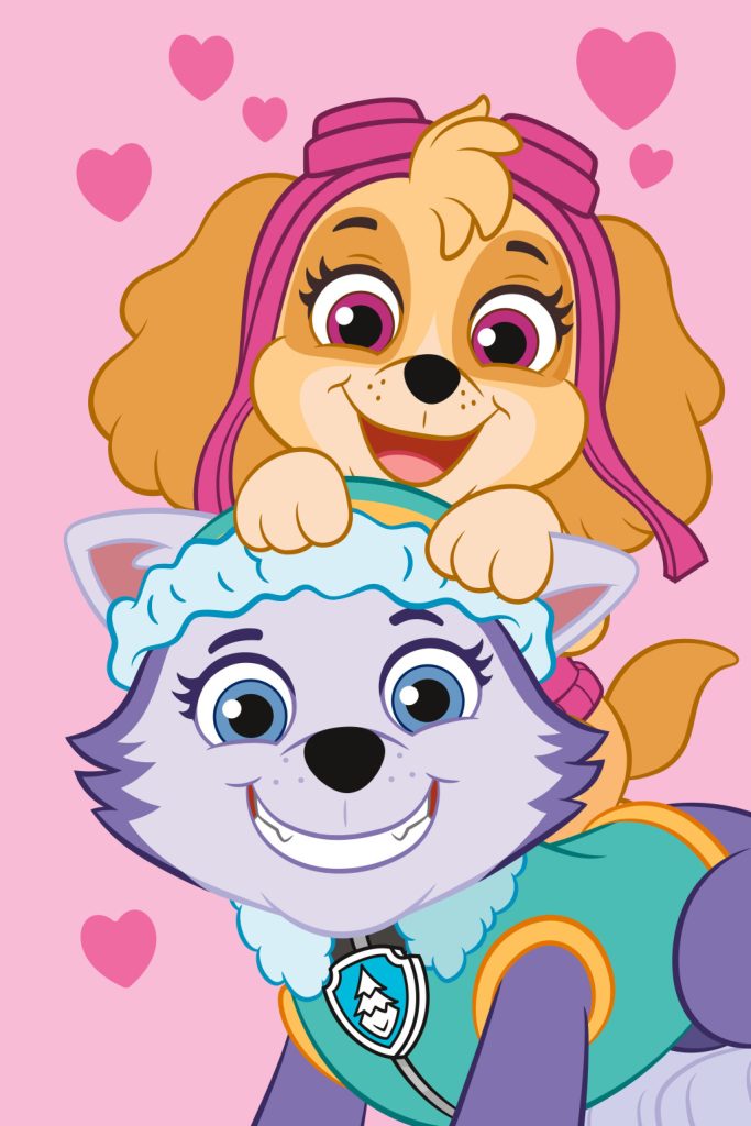 Paw Patrol rosa fleecefilt 100x150 cm