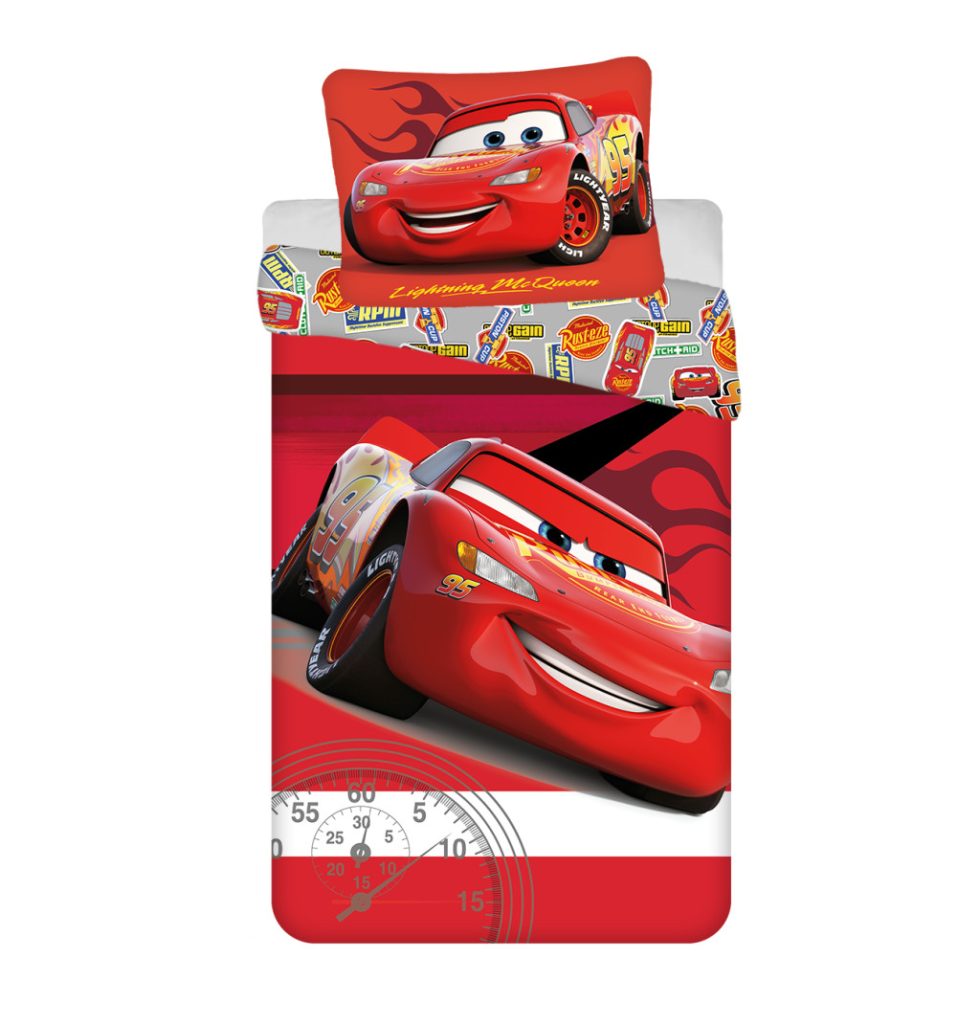 Disney Bilar Påslakanset 140 x 200 cm – Blixten McQueen – 100 % Bomull