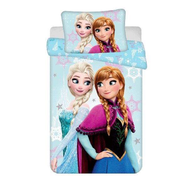 Disney Frozen barnbäddset ljusblå 100×135 cm, 40×60 cm