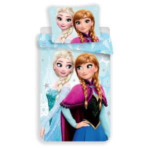 Disney Frozen ljusblå påslakan set 140×200 cm, 70×90 cm