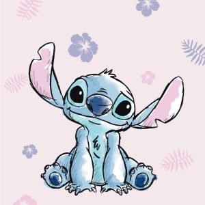 Disney Lilo and Stitch rosa microfleecefilt 100x150 cm