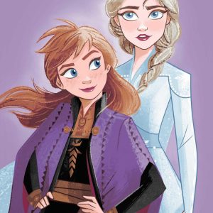 Disney Frozen lila microfleecefilt 100x150 cm
