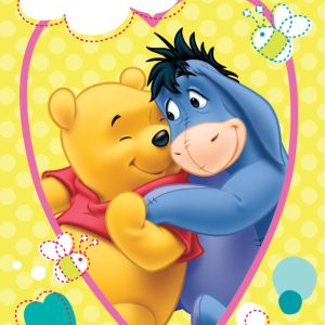 Disney Nalle Puh Smile handduk, ansiktshandduk 30x50 cm