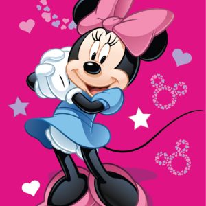 Disney Mimmi Pigg rosa handduk, ansiktshandduk 30x50 cm