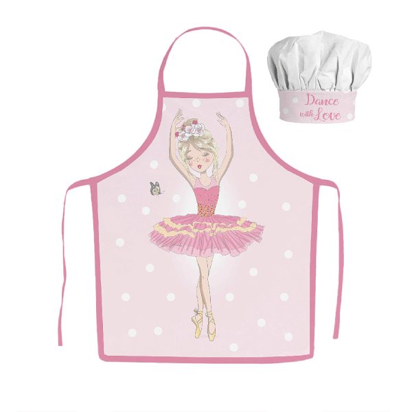 Ballet Dance Ballerina barnförkläde 2-delat set