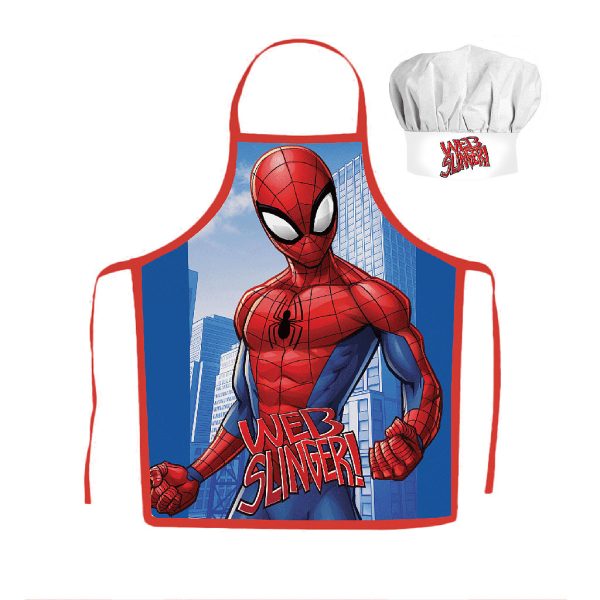 Spindelmannen Web Slinger barnförkläde 2-delat set