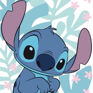 Disney Lilo and Stitch strandhandduk med palmblad 70x140 cm