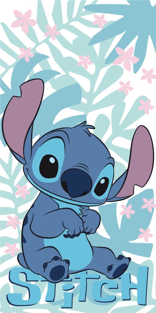 Disney Lilo and Stitch strandhandduk med palmblad 70x140 cm