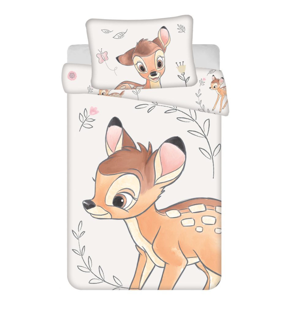 Disney Bambi beige barnsängkläder 100×135 cm, 40×60 cm