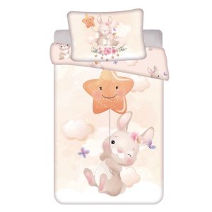 Bunny Star Barnpåslakan 100x135 cm, 40x60 cm