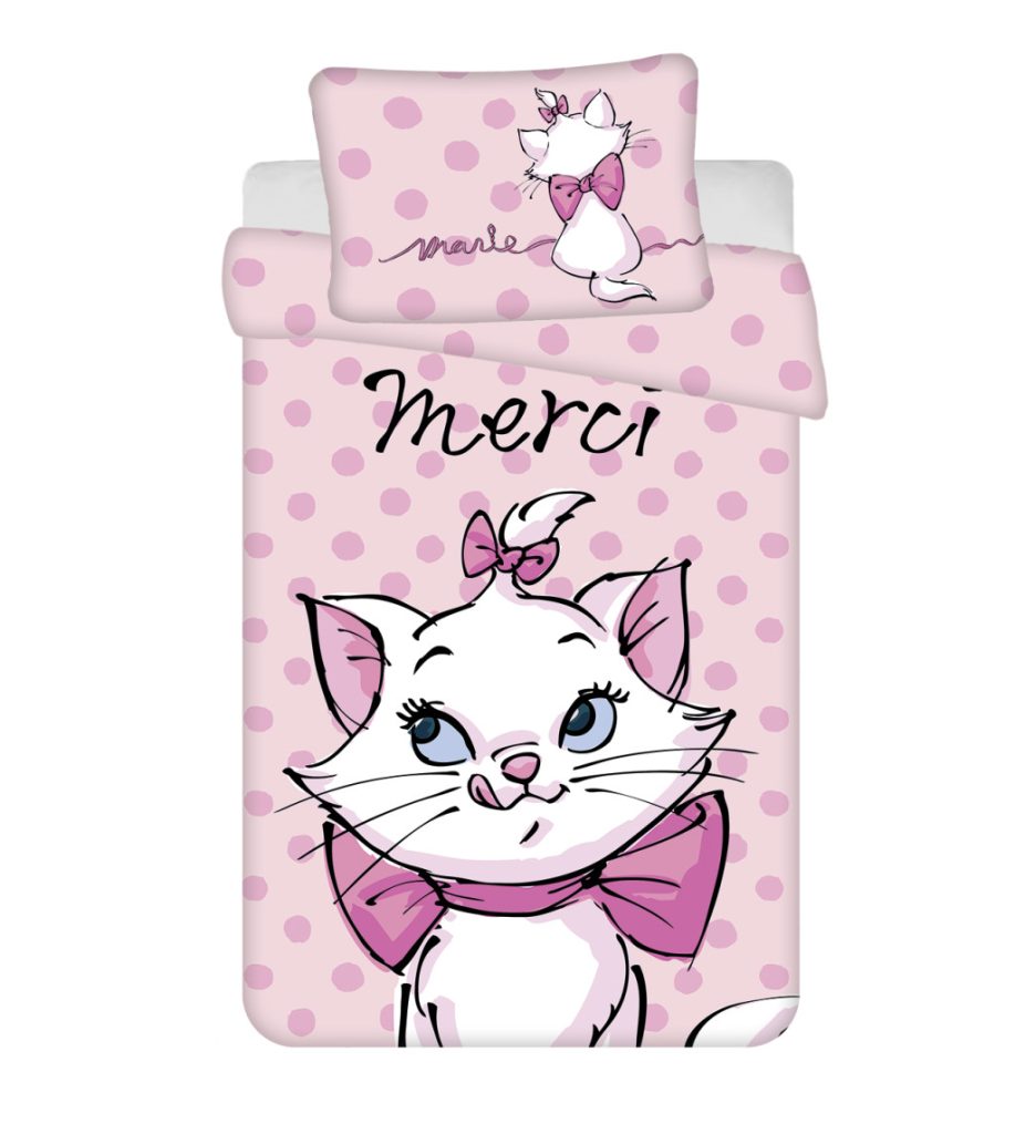 Disney Marie barns påslakan 100x135 cm, örngott 40x60 cm
