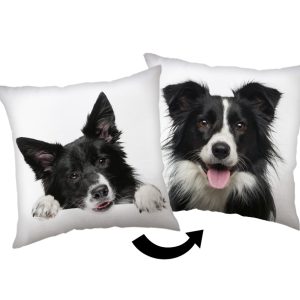 Dekorativ kudde med Border Collie-motiv 40x40 cm