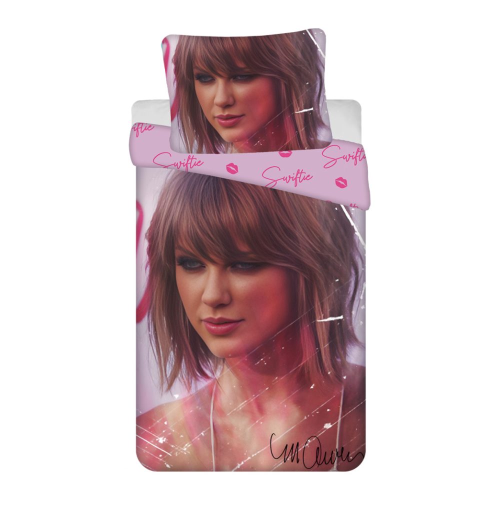 Taylor Swift Swiftie påslakanset 140×200 cm, 70×90 cm