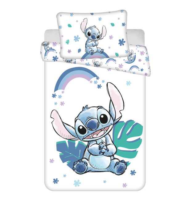 Disney Lilo and Stitch Regnbågsbäddset för barn 100×135 cm, 40×60 cm