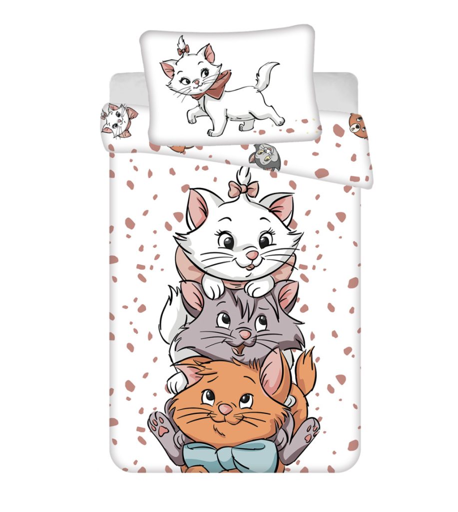 Disney Marie Friends barns påslakan 100x135 cm, 40x60 cm