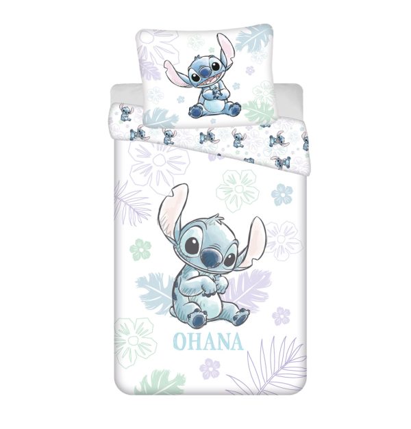 Disney Lilo and Stitch Ohana White påslakan 140×200 cm, 70×90 cm
