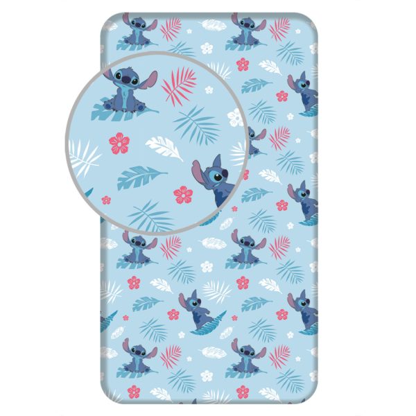 Disney Lilo and Stitch påslakan med resår 90x200 cm blå