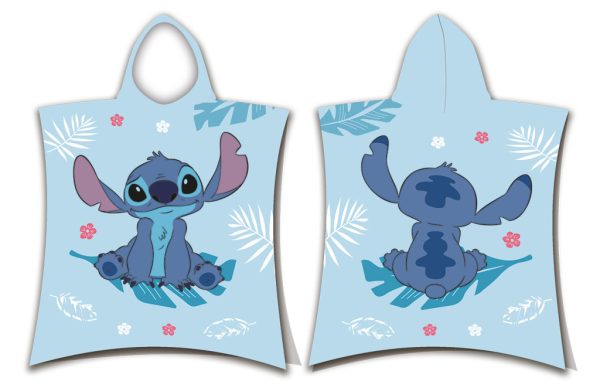Disney Lilo and Stitch blå strandhandduk poncho 50x115 cm